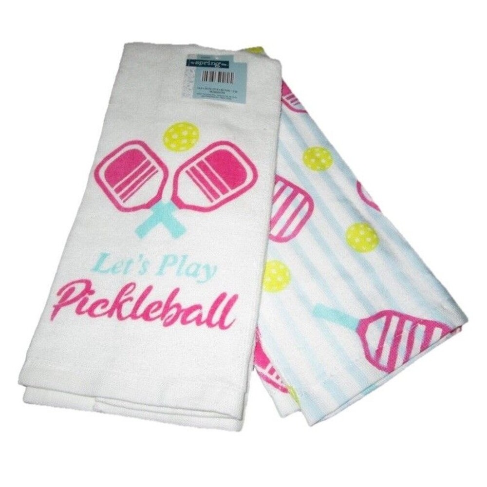Kitchen Towel ~ 14.9" x 24.7" ~LET'S PLAY PICKLEBALL
